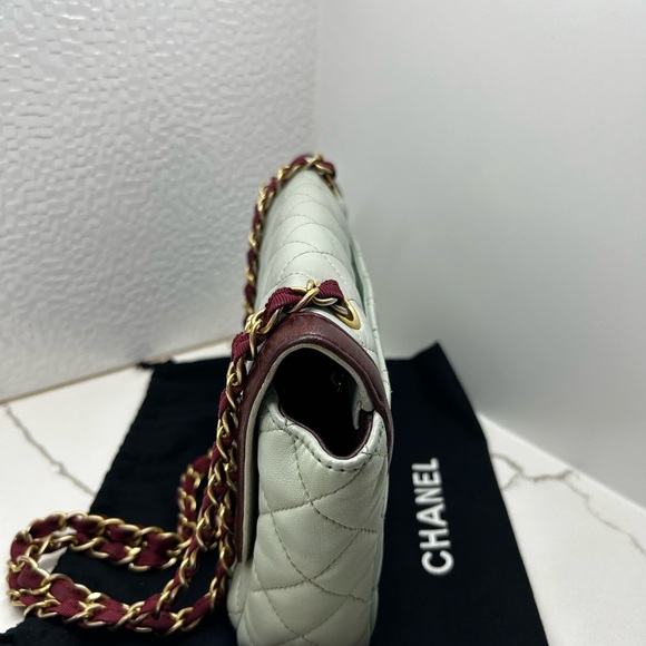 QUILTED LAMBSKIN 2-TONE FLAP BAG - Picture 4 of 16